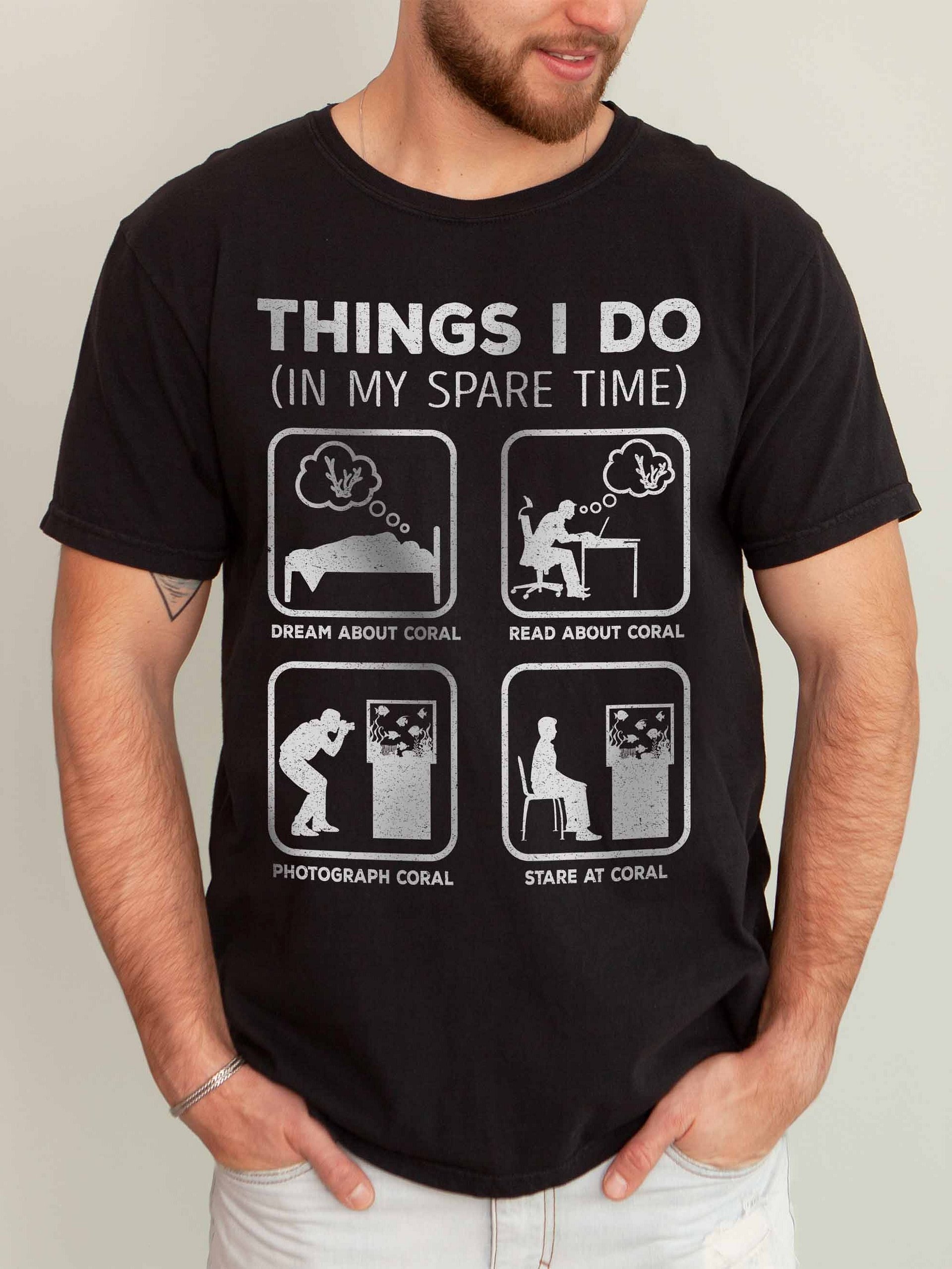 Things I Do in My Spare Time Coral Shirt – Funny Reef Aquarium Hobby Tee product image (2)