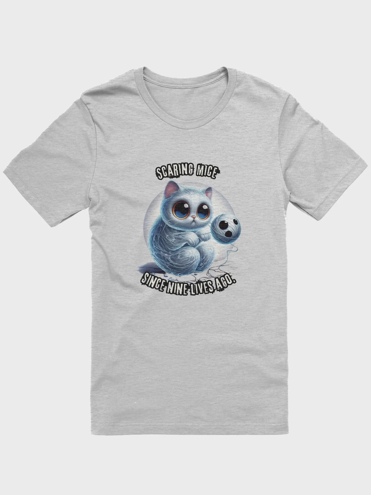 Cute 'Scaring Mice' Cat T-Shirt product image (3)