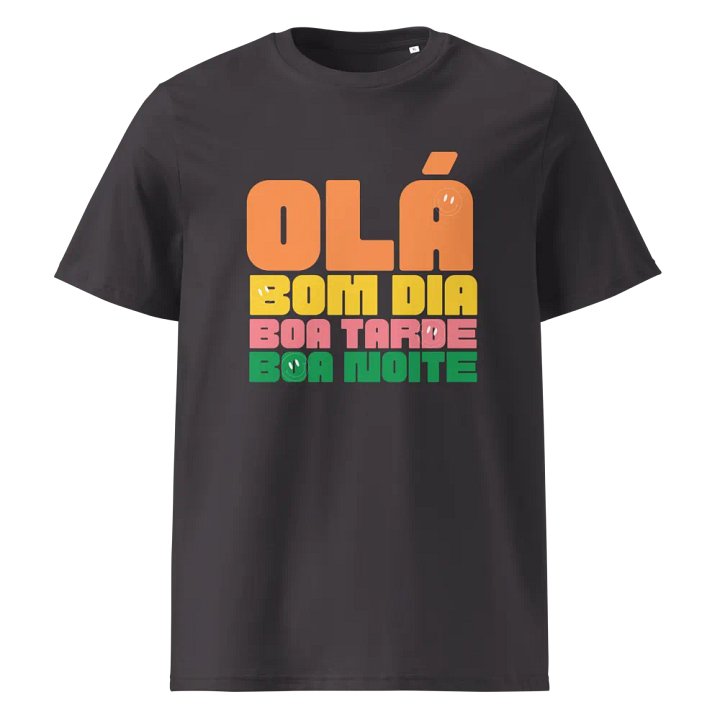Colorful Portuguese Greetings Organic Tee product image (1)