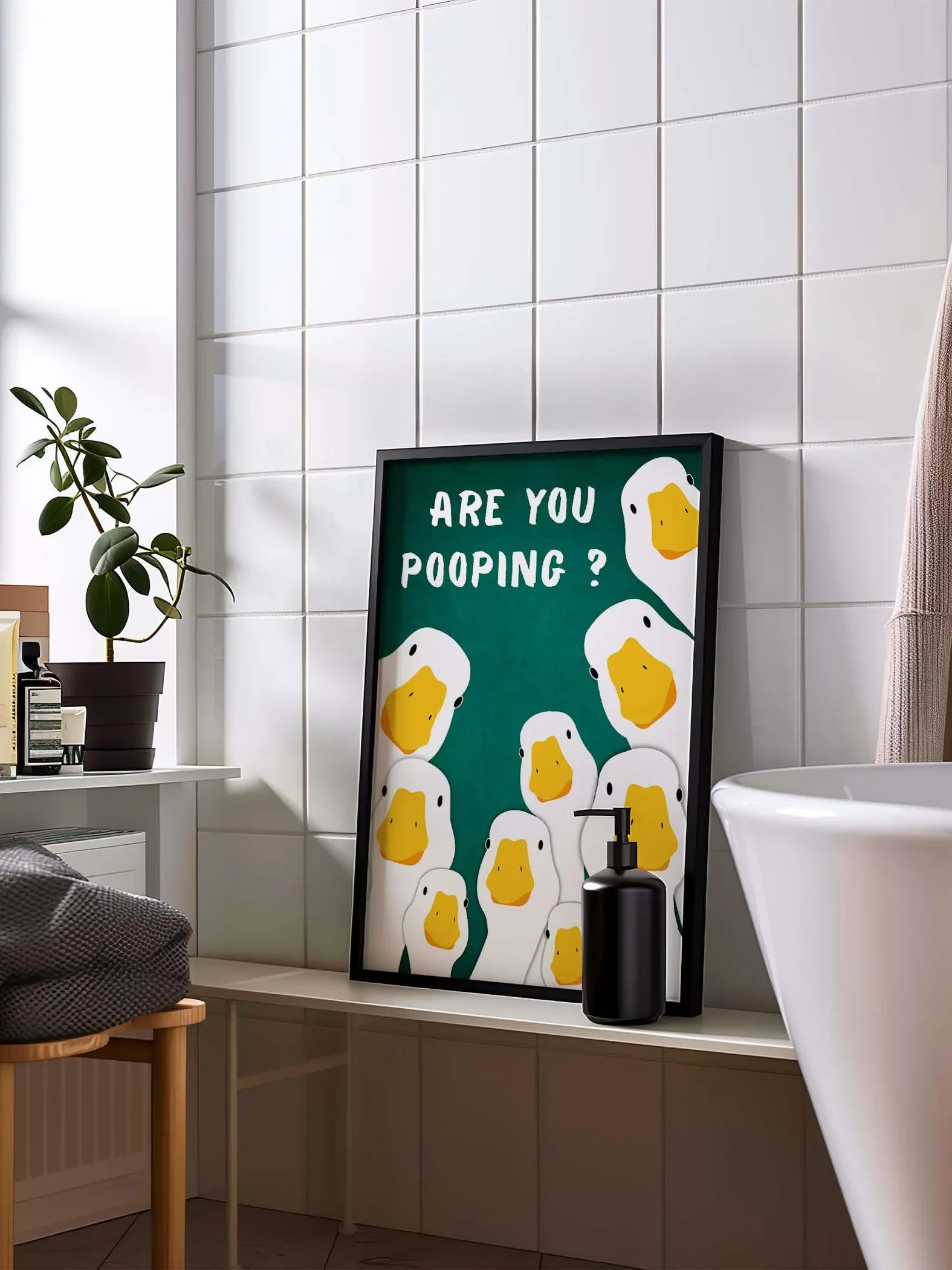 Funny Goose Bathroom Print | Farmhouse Animal Wall Art product image (3)