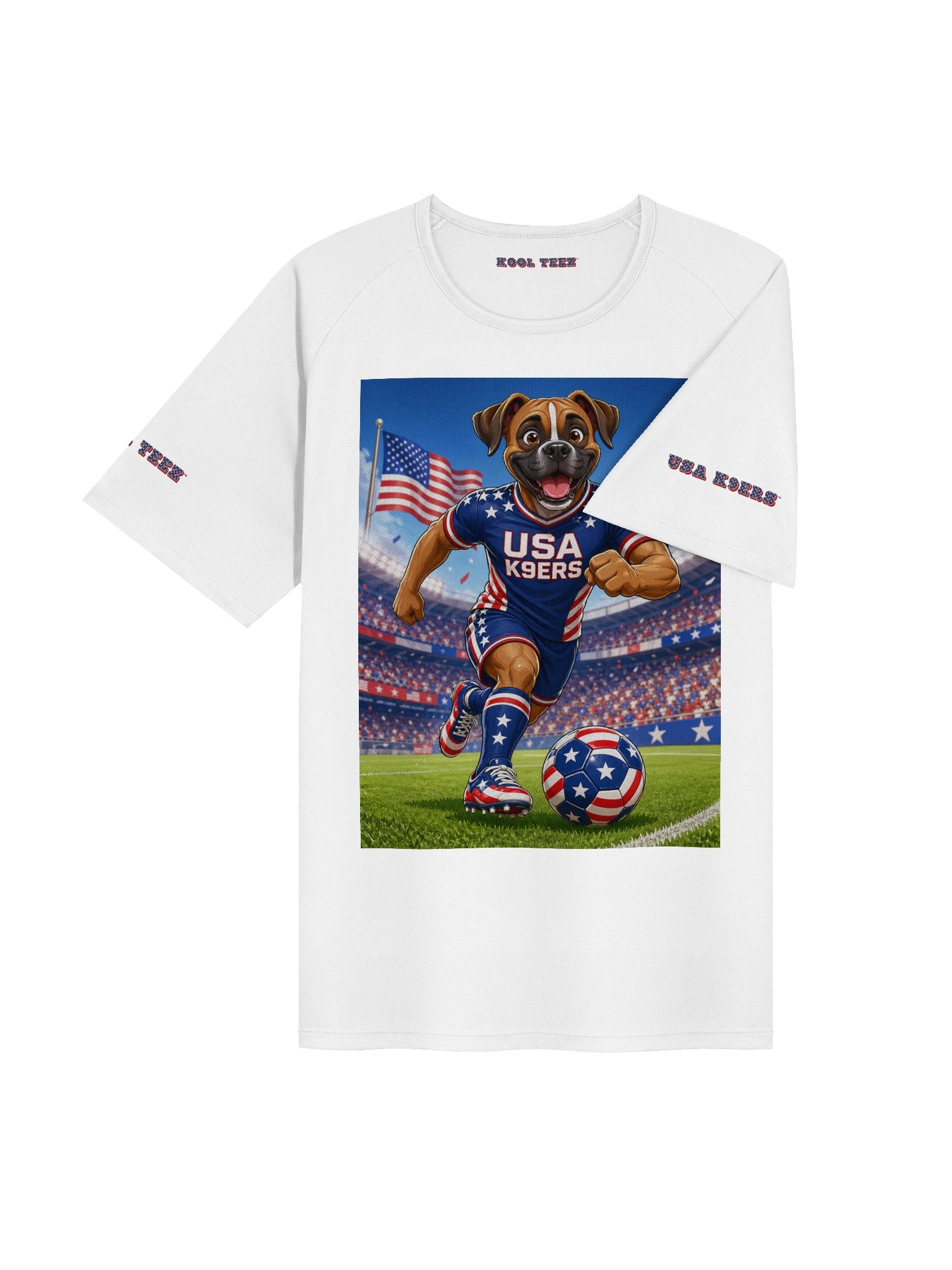 USA K9ERS Soccer Boxer Dog Unisex Sports Jersey product image (4)