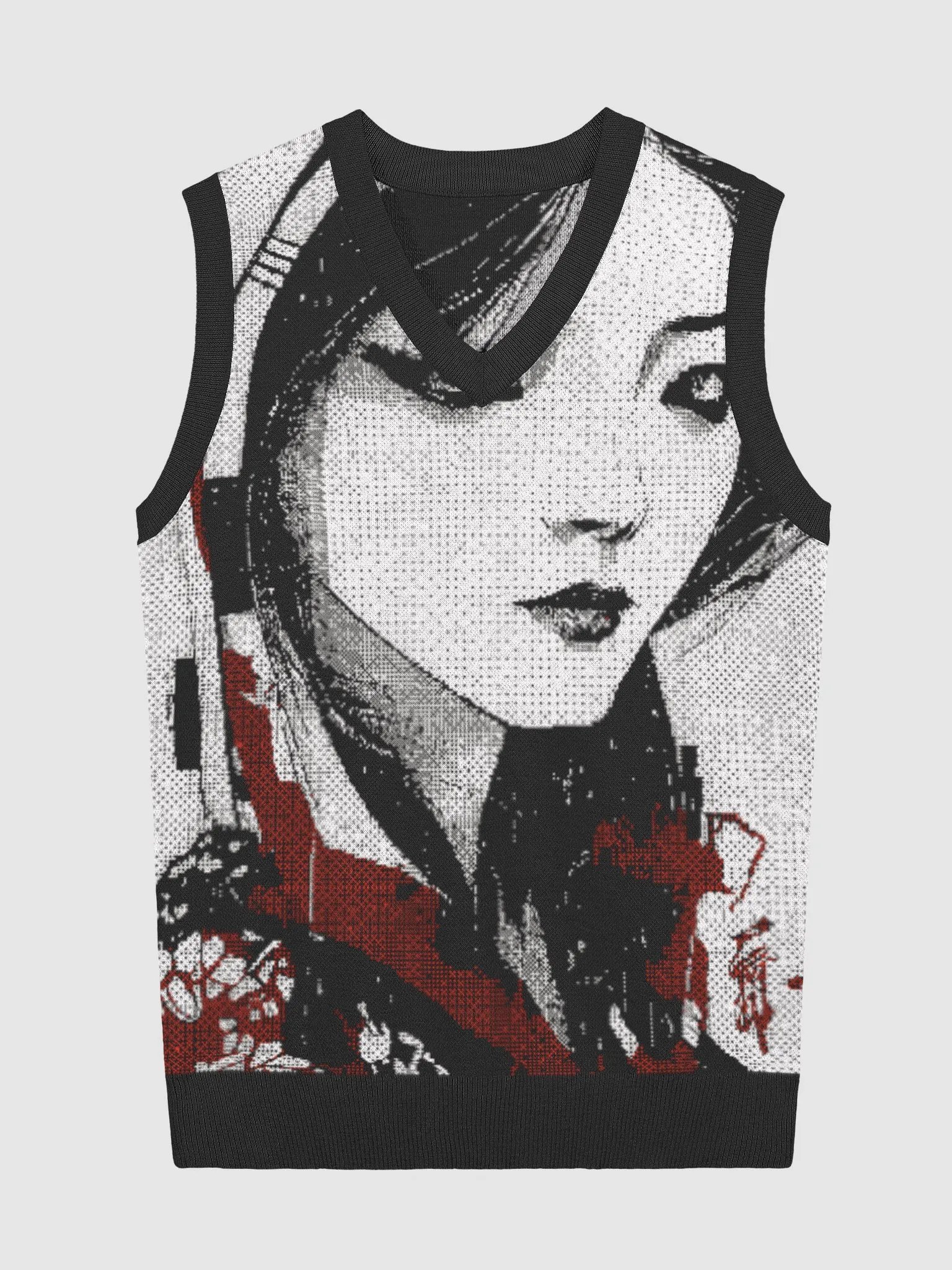 Geisha-Inspired Serenity Jacquard V-Neck Vest product image (3)