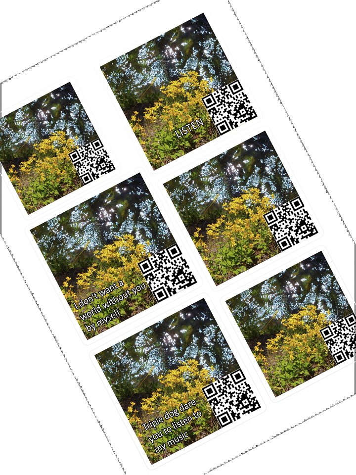 WITHOUT YOU Dragaan Street Team Sticker Sheet product image (1)