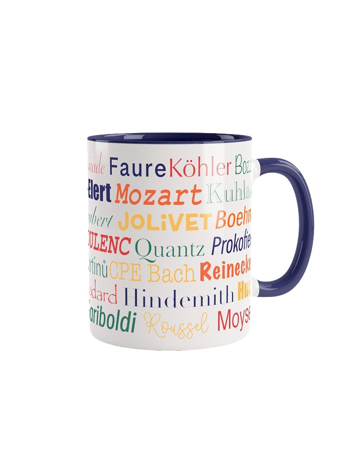 Big Names in Flute Music Ceramic Mug, 11 oz product image (1)