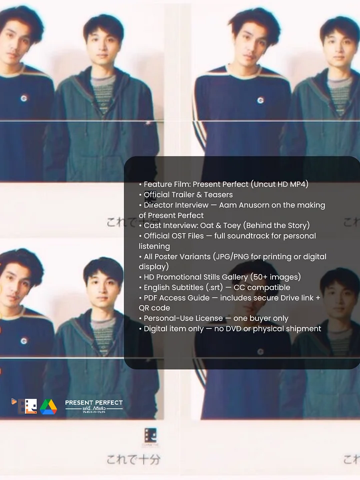 Present Perfect | Thai BL Movie Digital Download | LGBTQ+ Romance Film | Indie Cinema by Commetive product image (2)