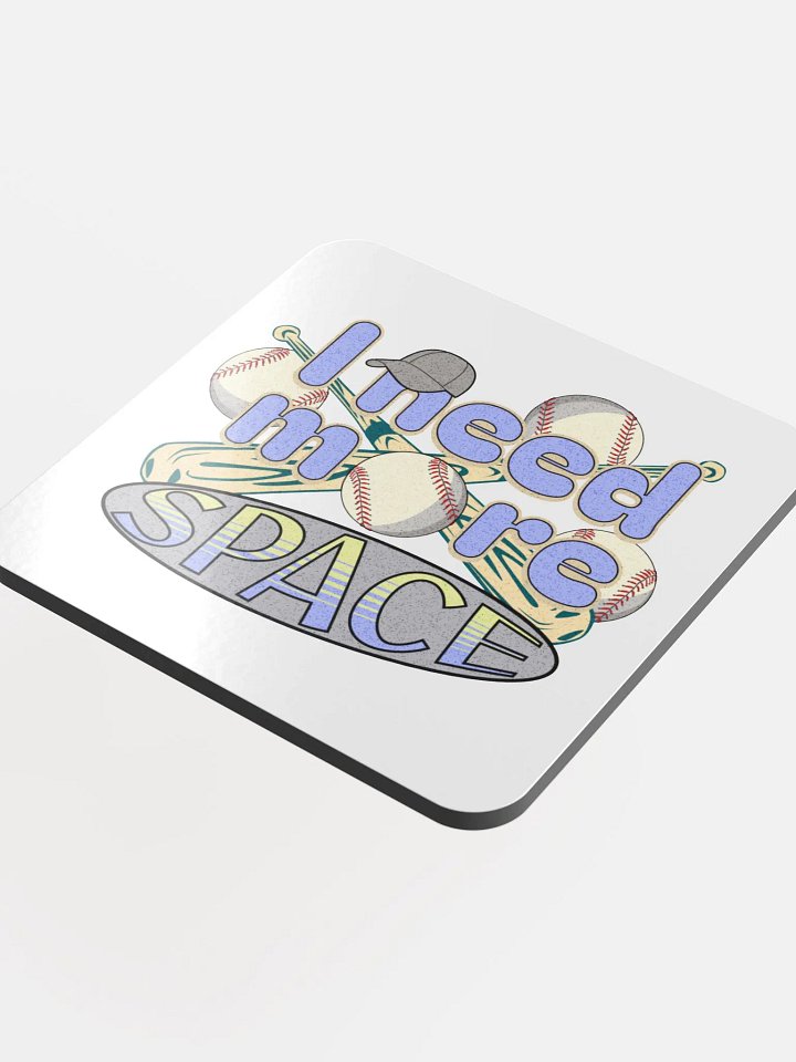 I Need More Space Baseball Swing into Style Coaster Set product image (1)