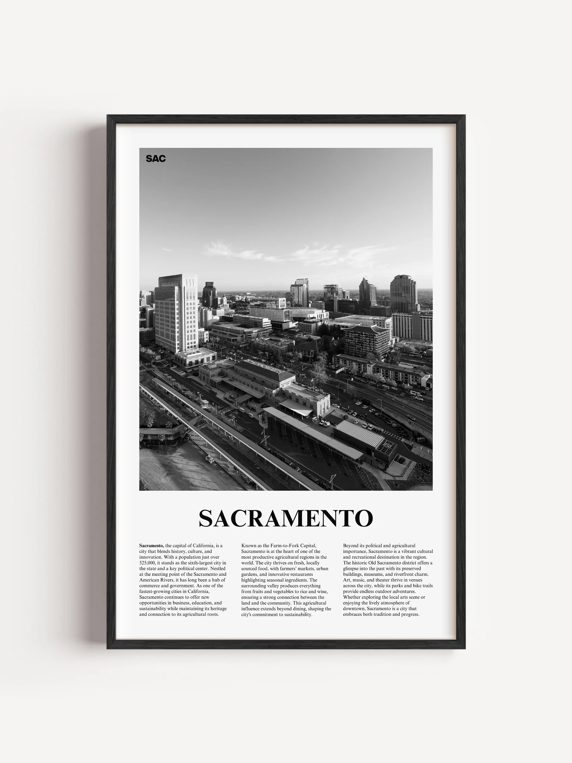 Sacramento 02 Newspaper Poster | Framed product image (1)