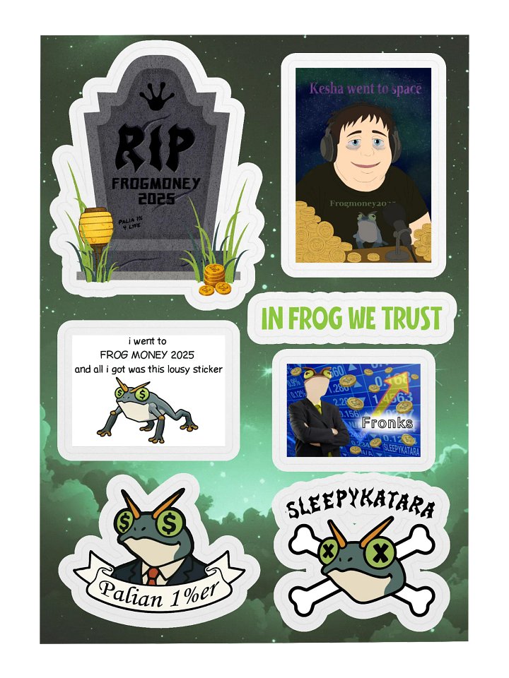 RIP FROGMONEY2025 Sticker Sheet product image (1)