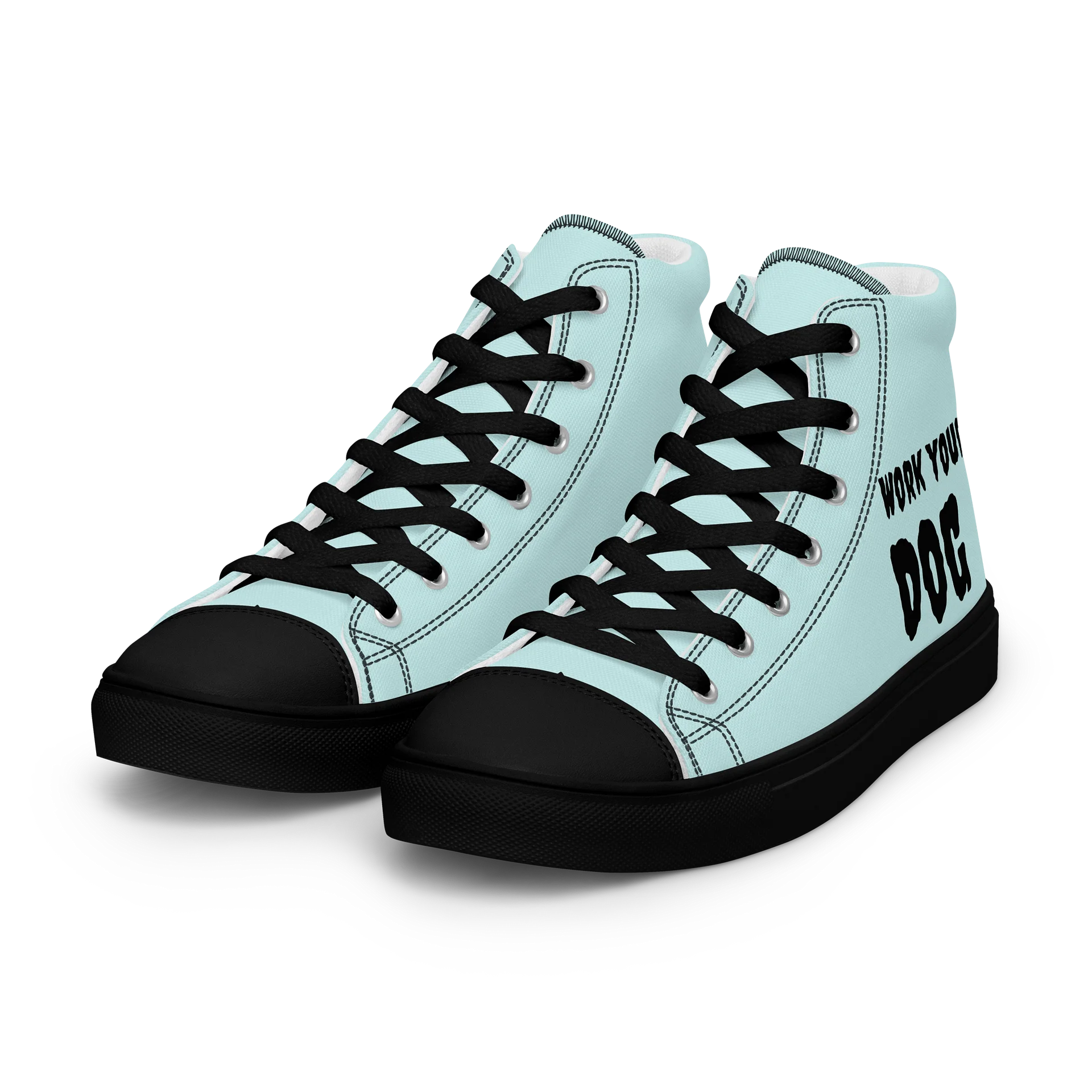 WORK YOUR DOG — Retro Graphic Women's High-Top Sneakers product image (6)