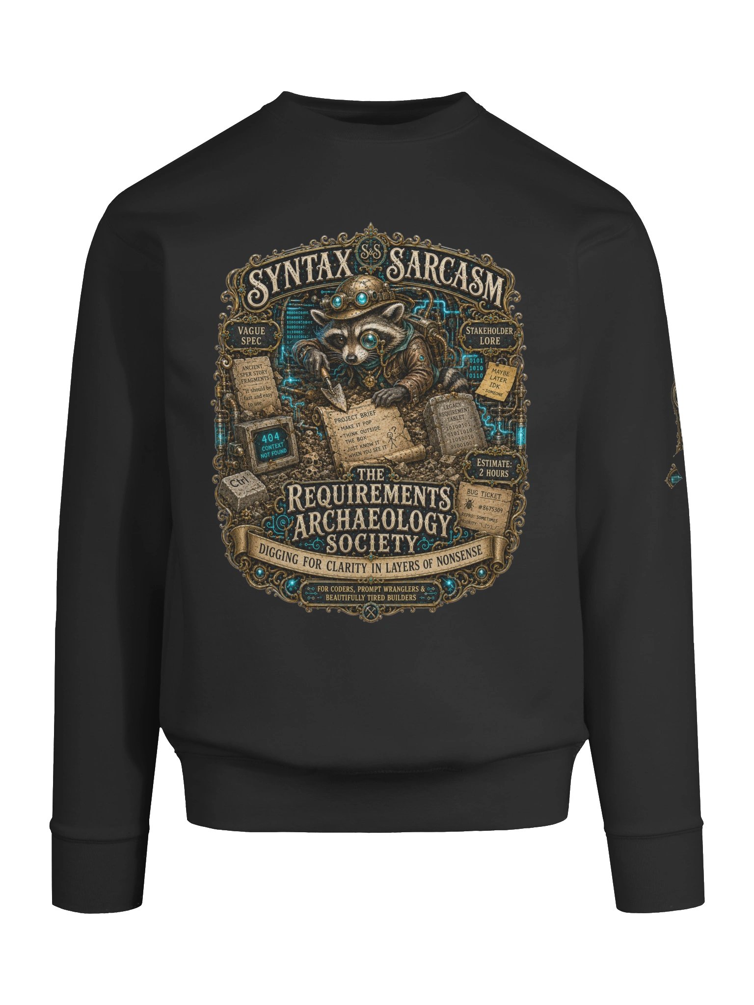 Syntax & Sarcasm Requirements Archaeology Cotton Heritage Premium Sweatshirt product image (9)