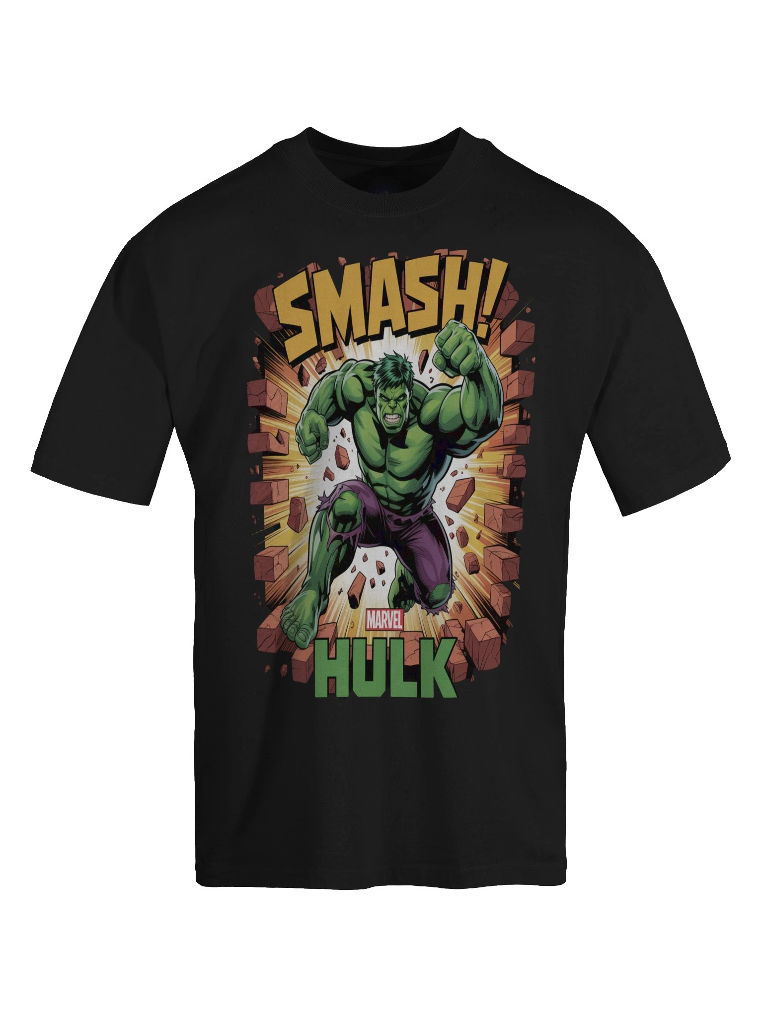 Ruinous Breach: Hulk Wall-Cleaving Rage Oversized Faded T-Shirt product image (1)