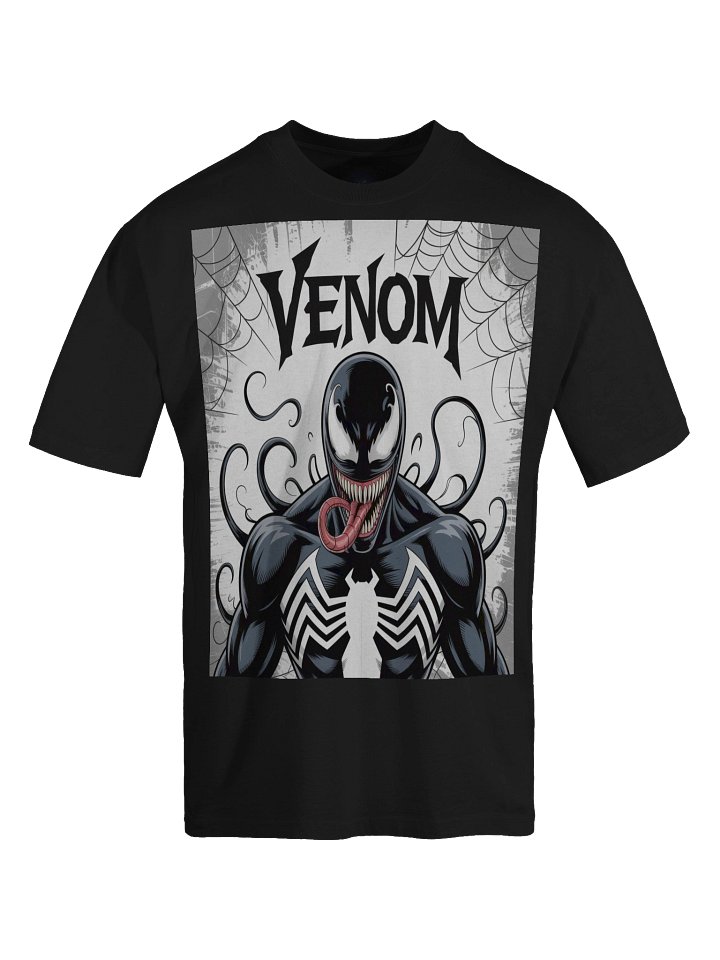 Entwined Abyss: Venom Faded Oversized Tee product image (1)