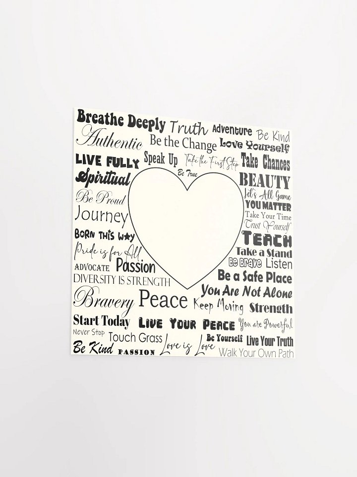 Love and Pride Square Poster (Black Text) product image (2)