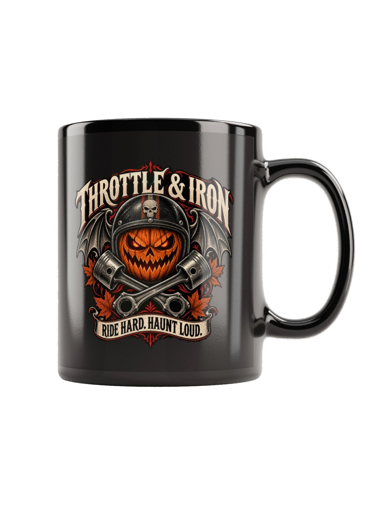 Throttle & Iron Haunted Garage Halloween Bike Mug product image (3)