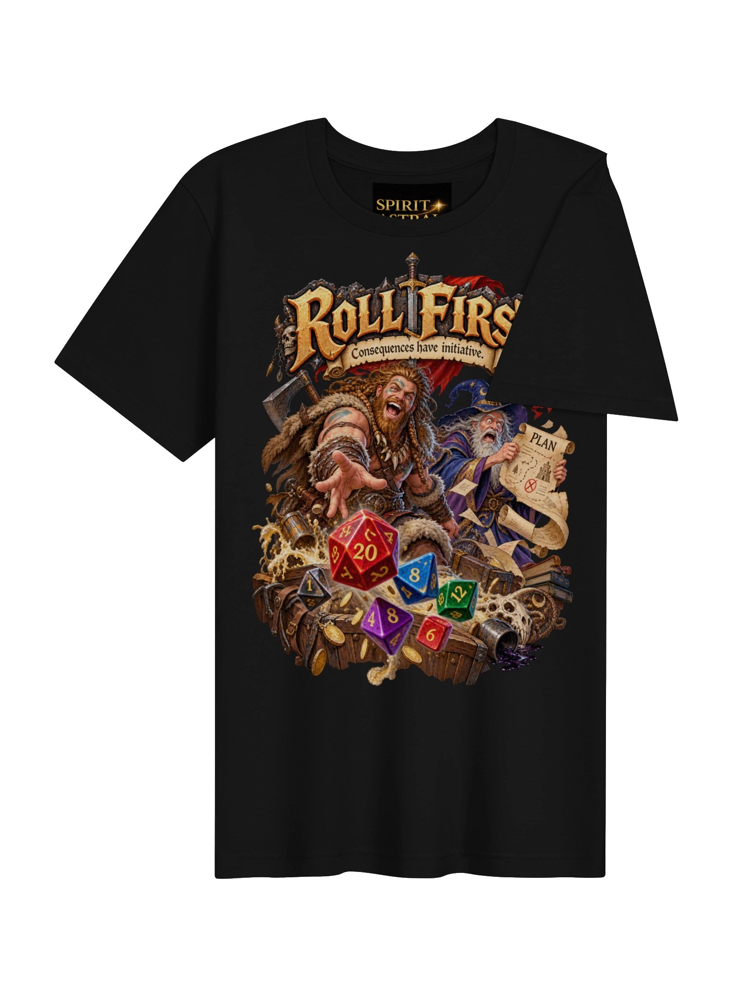 Roll First – Consequences Have Initiative Tee product image (42)