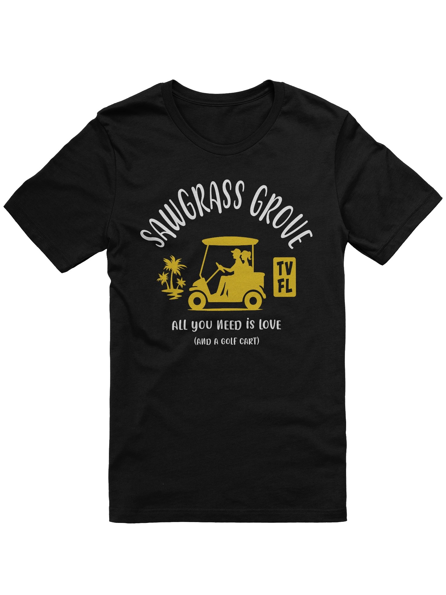 Sawgrass Grove TV Florida USA Golf Cart Design T-shirt product image (2)