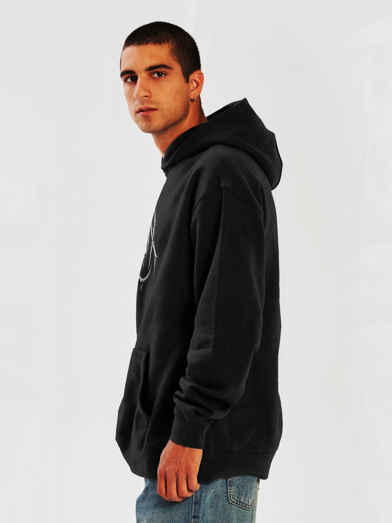 Veedx Distressed Gothic Sigil Oversized Hoodie product image (8)