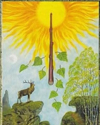 PENSAMENTO DO DIA
30 JUNHO DE 2026
ÁS DE PAUS 
(Druid Craft Tarot) 

A carta do Ás de Paus fala-nos de novos começos , inspir...