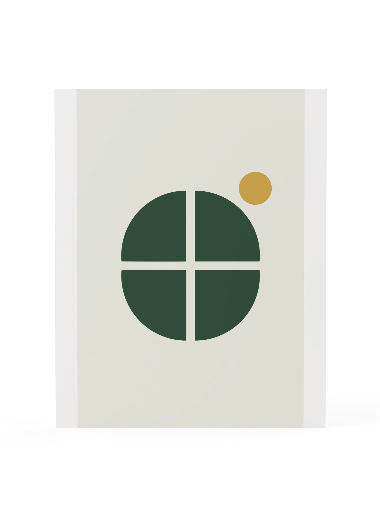 Green Mid Century Circle Print | Modern Bathroom Wall Art product image (3)