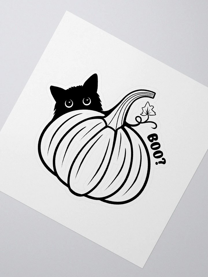 Kitty with a Pumpkin Sticker product image (2)