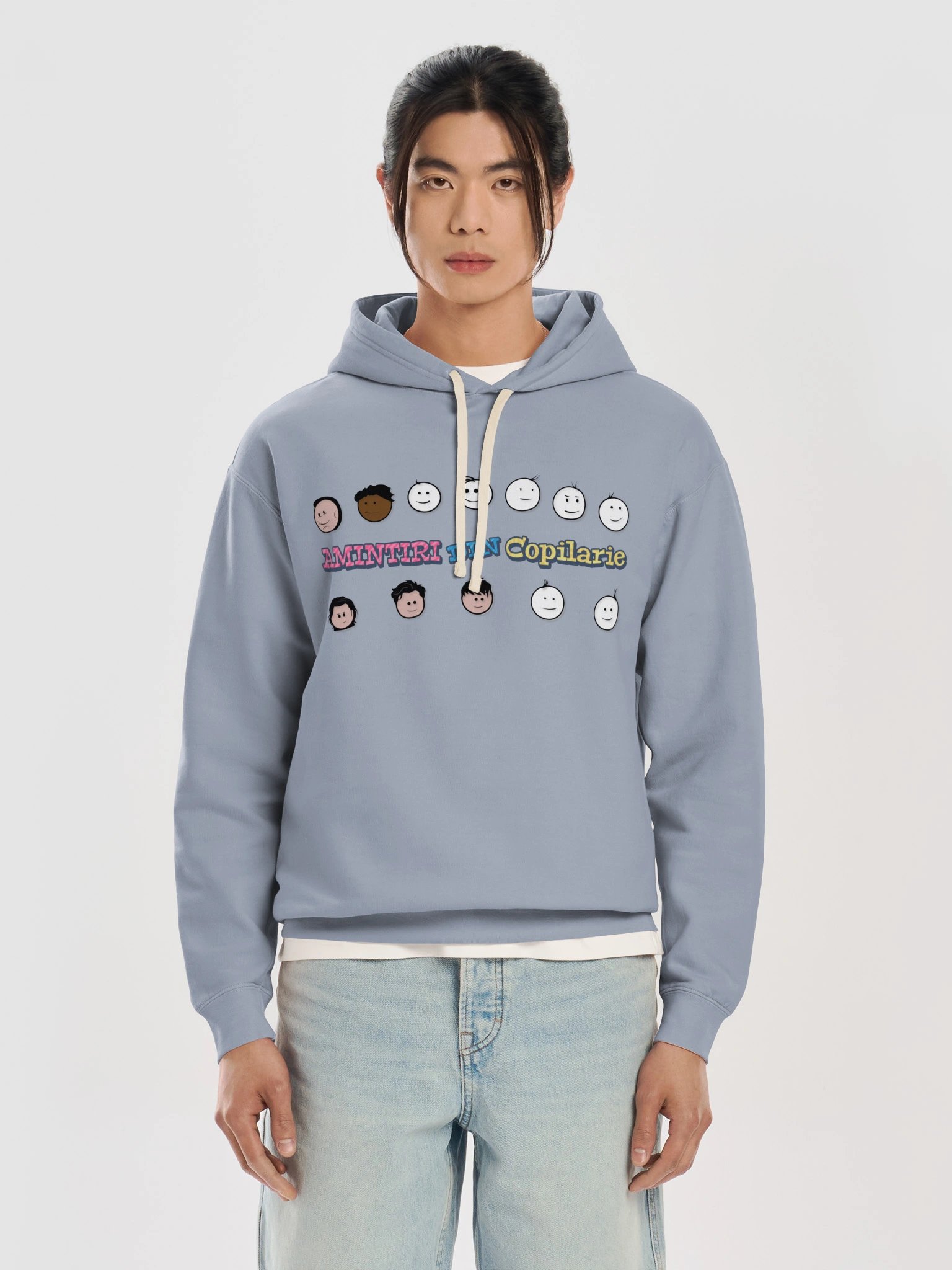 🧥 Hanorac Albastru Jean Bărbați „Amintiri Din Copilărie” – Personajele product image (5)