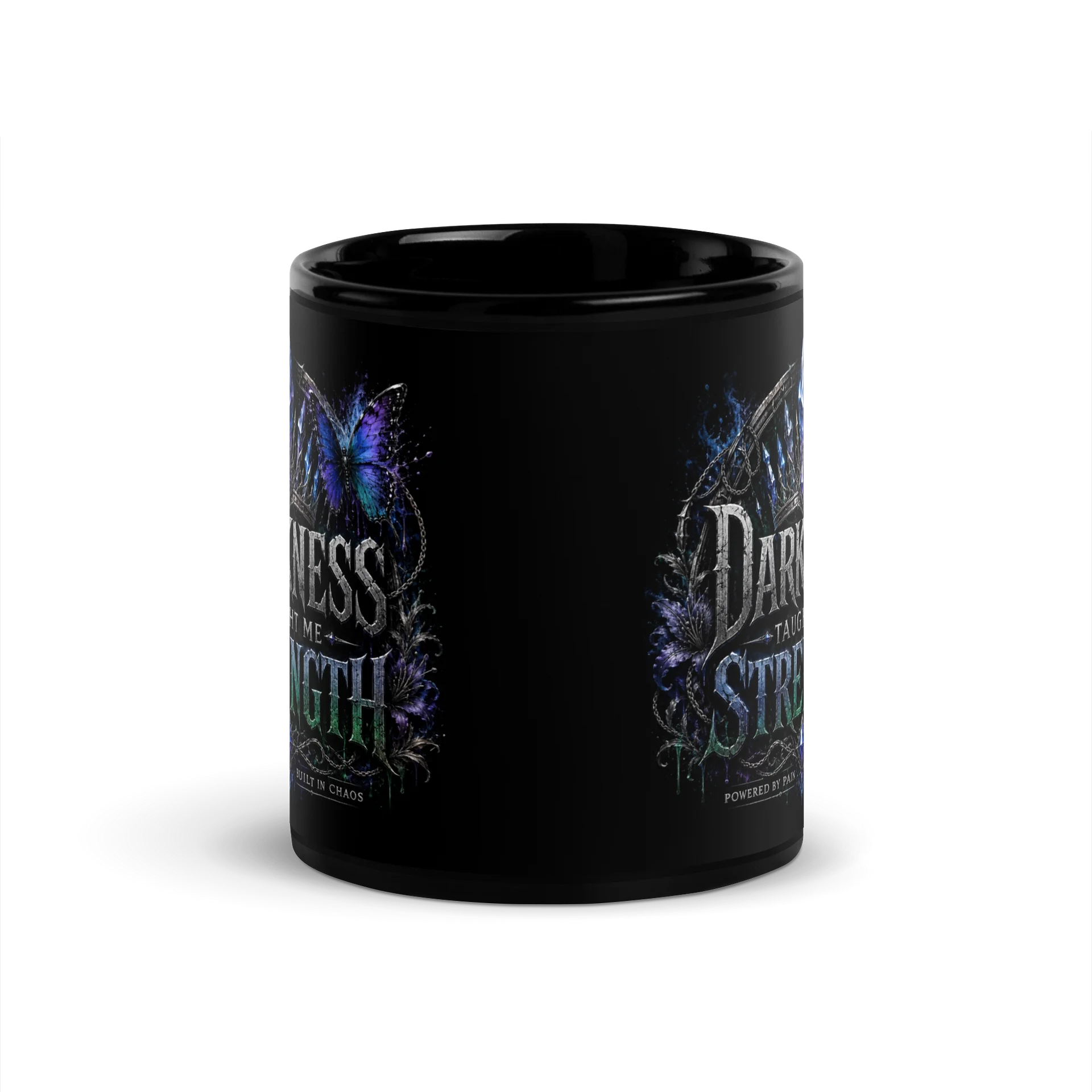 Darkness Taught Me Strength Black Mug product image (4)