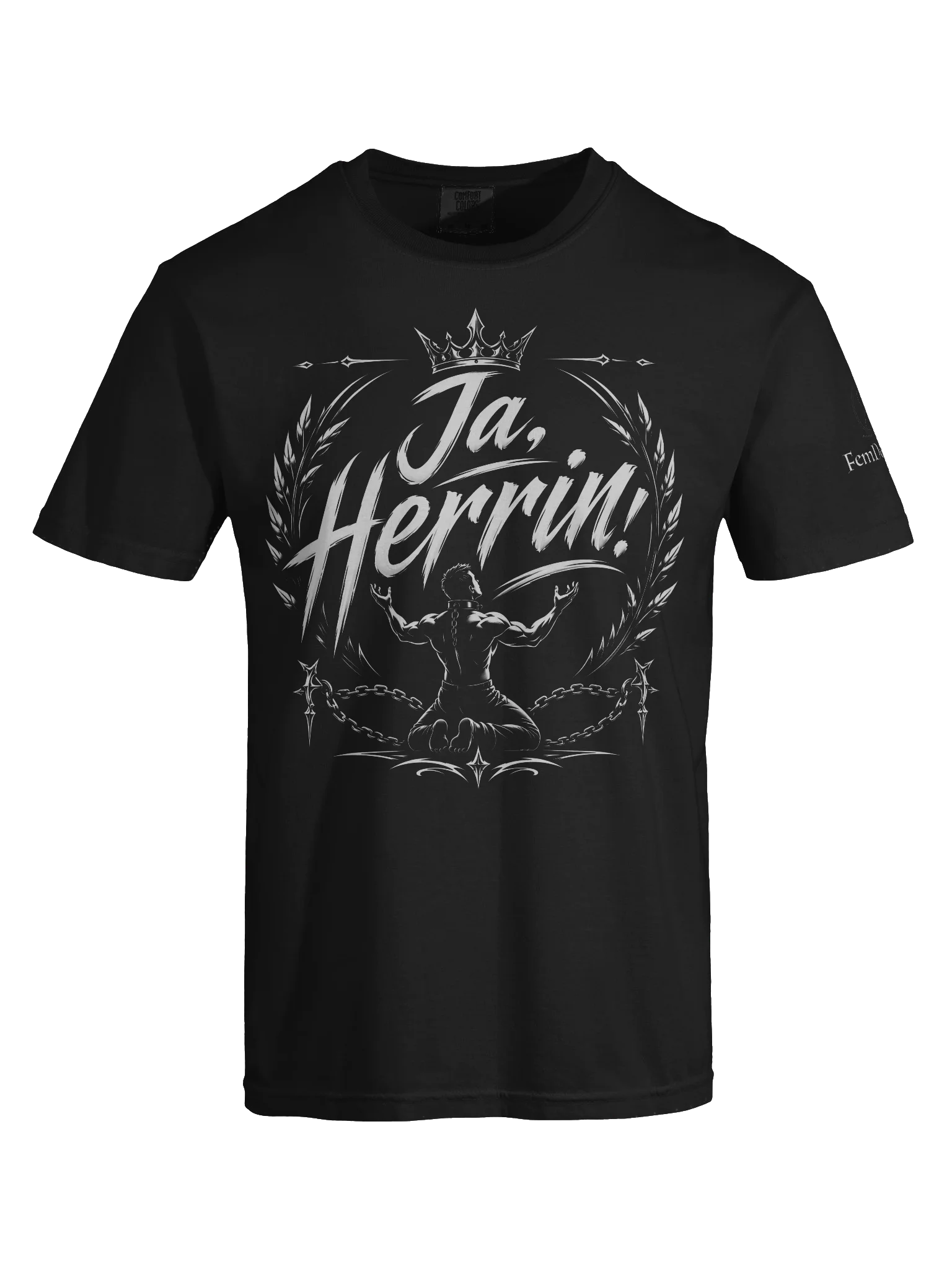 Ja, Herrin! – Geboren, um zu dienen | Dominantes Front-&-Backprint T-Shirt product image (7)