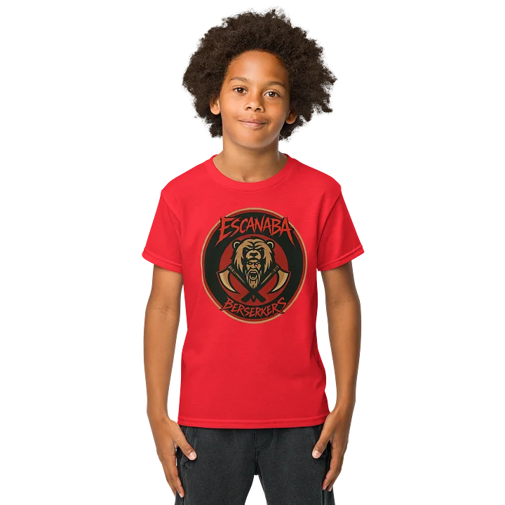 Escanaba Berserkers Youth Logo Tee – Red