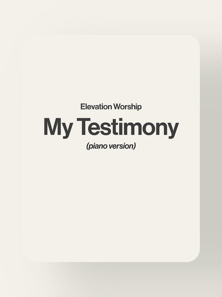 My Testimony - Elevation Worship product image (1)
