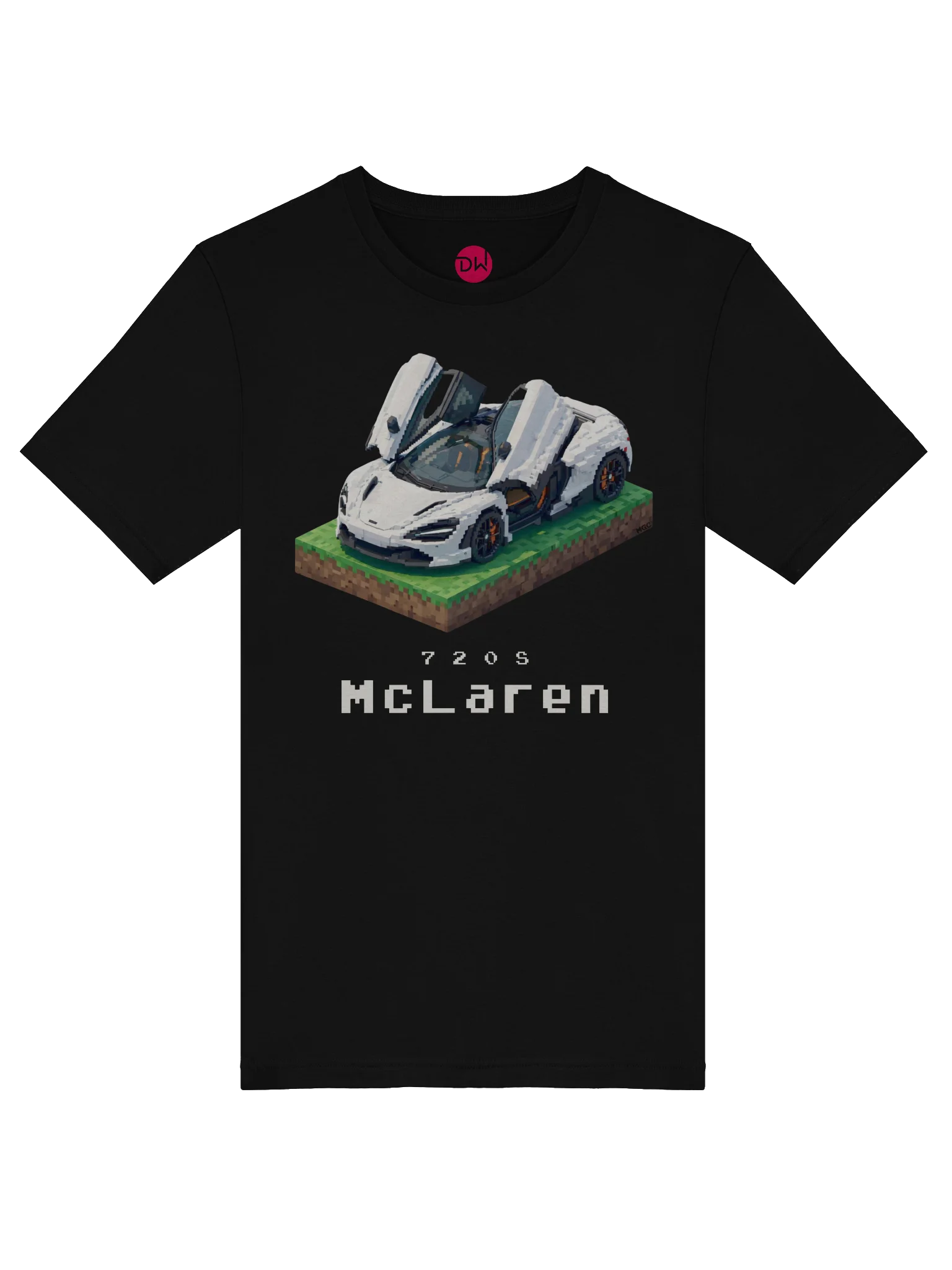 White McLaren 720S Shirt (Pixel, Retro, Minecraft) product image (40)