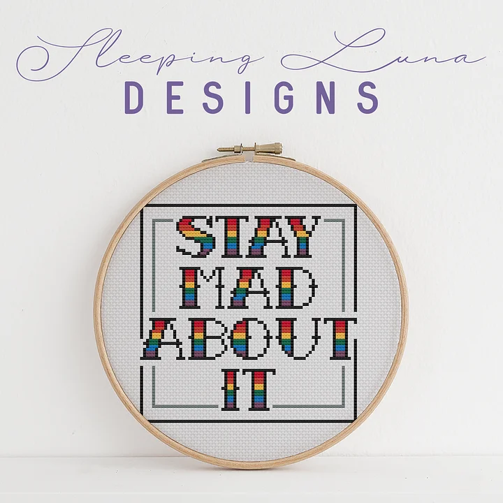 Stay Mad About It - Digital Cross Stitch Pattern product image (2)