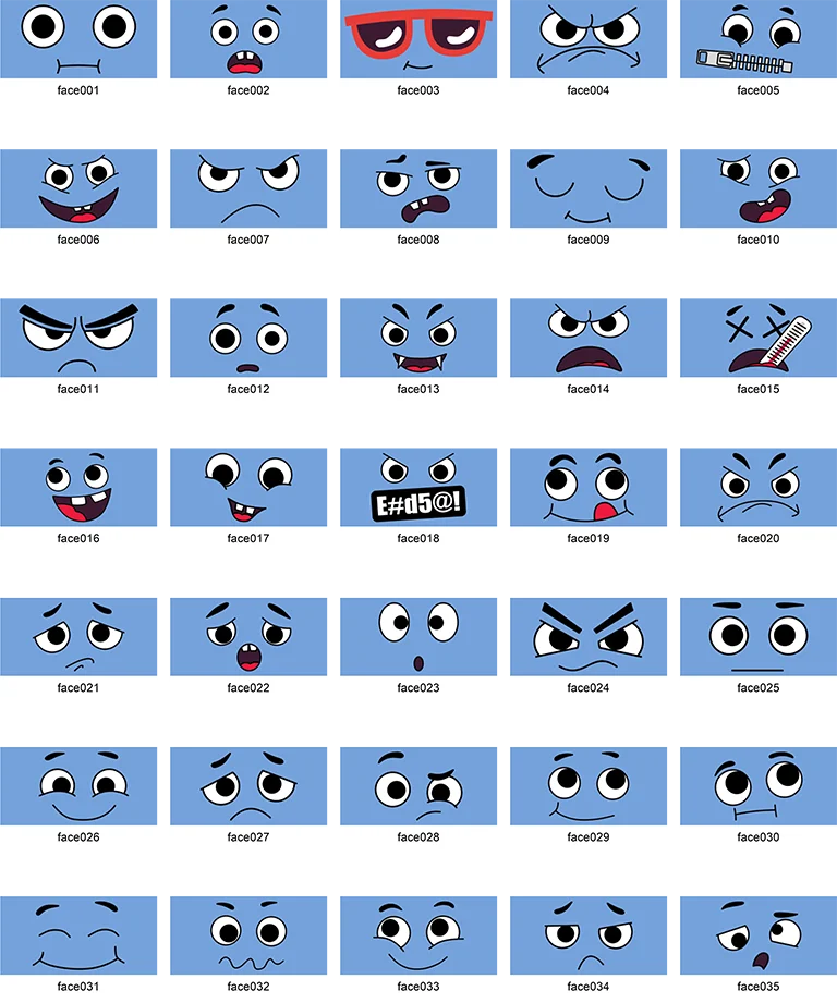 Individual Blue Faces product image (1)