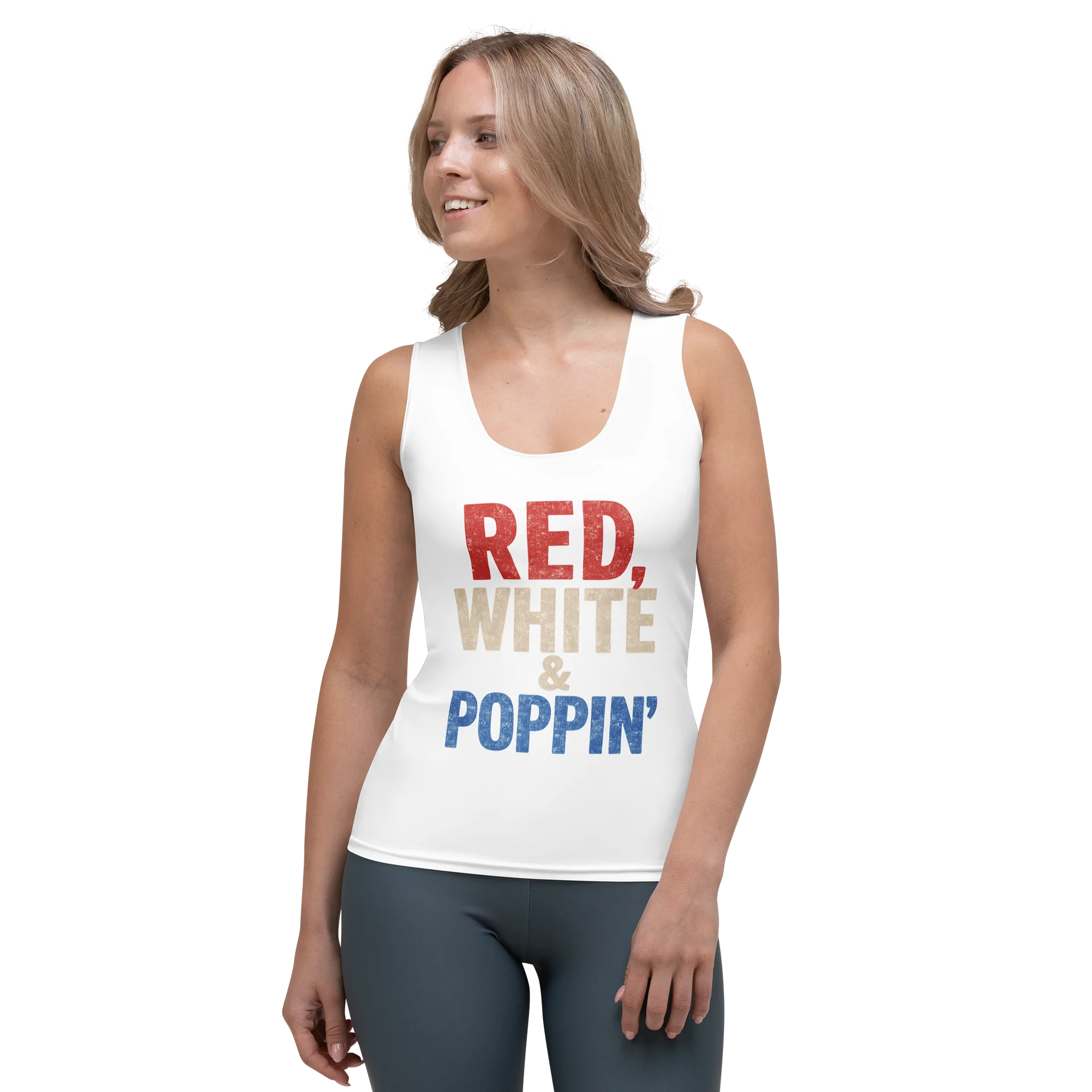 Red, White & Poppin' Tank product image (1)