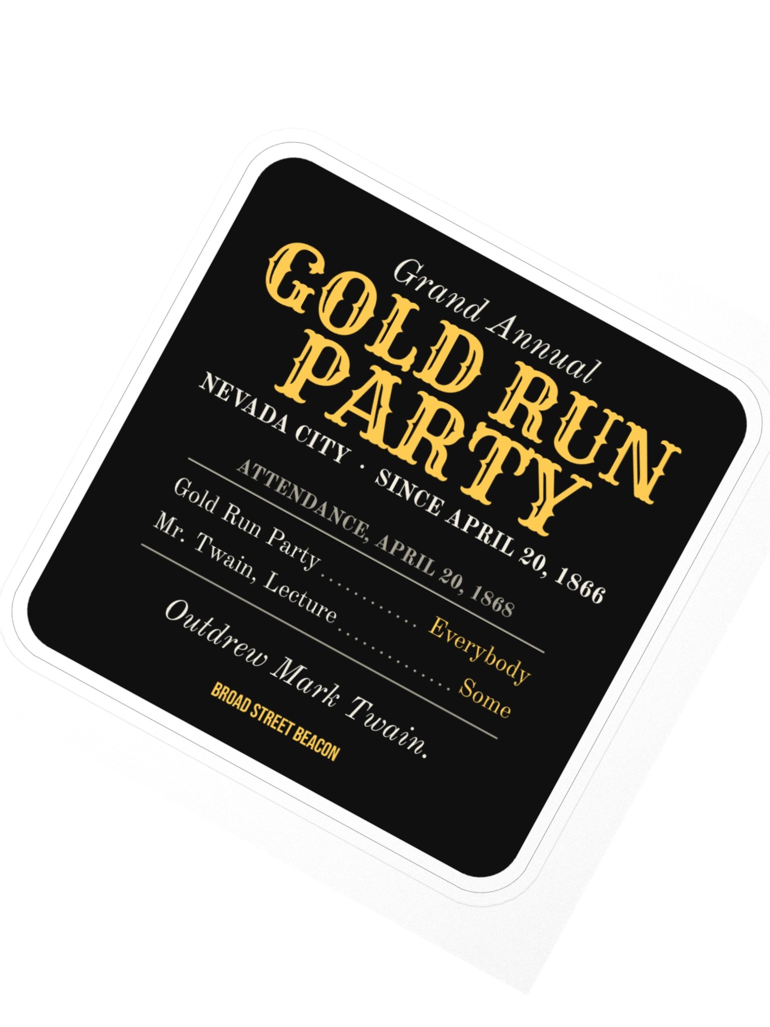 Gold Run Party Sticker product image (2)