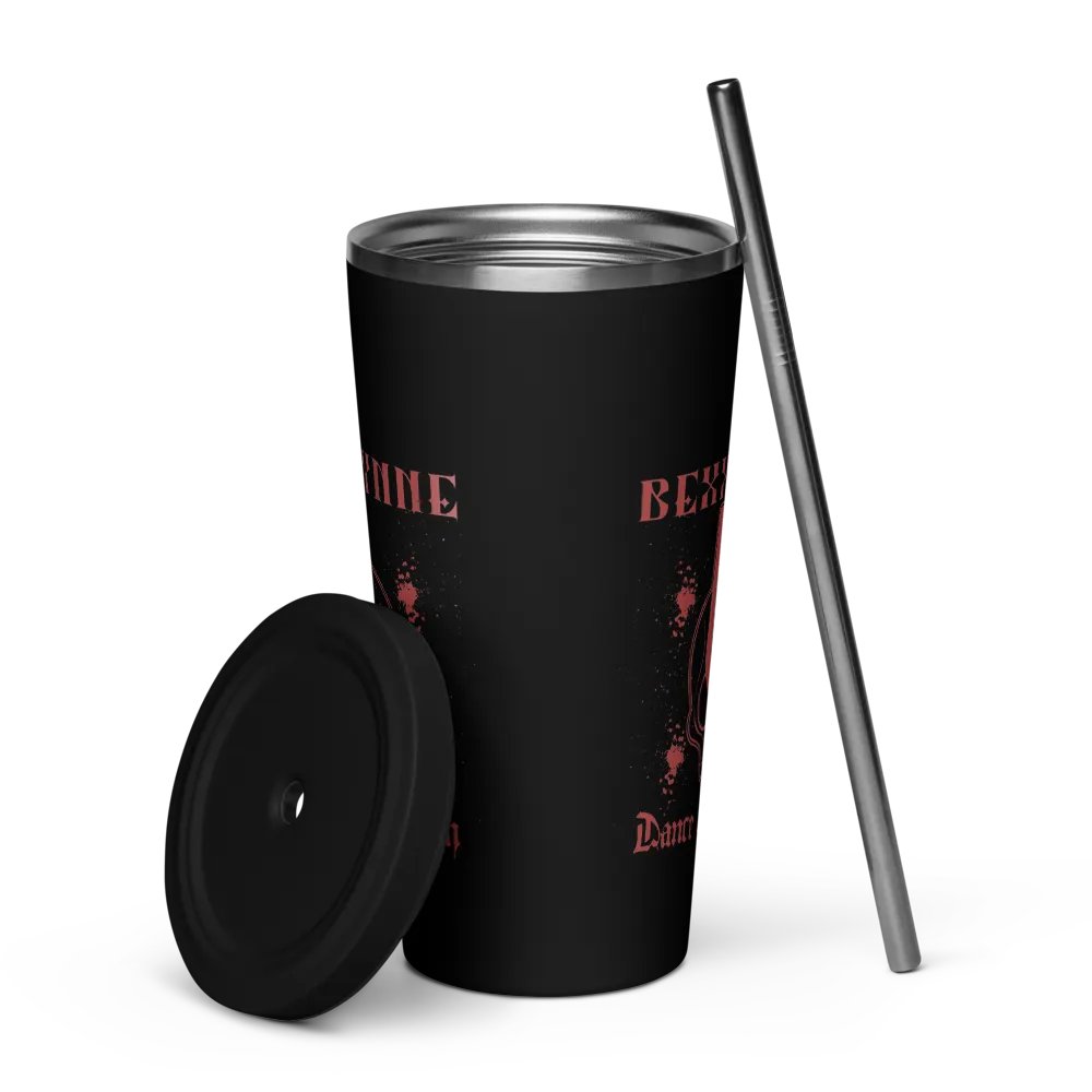 DANCE WITH DEATH INSULATED TUMBLER WITH A STRAW product image (5)