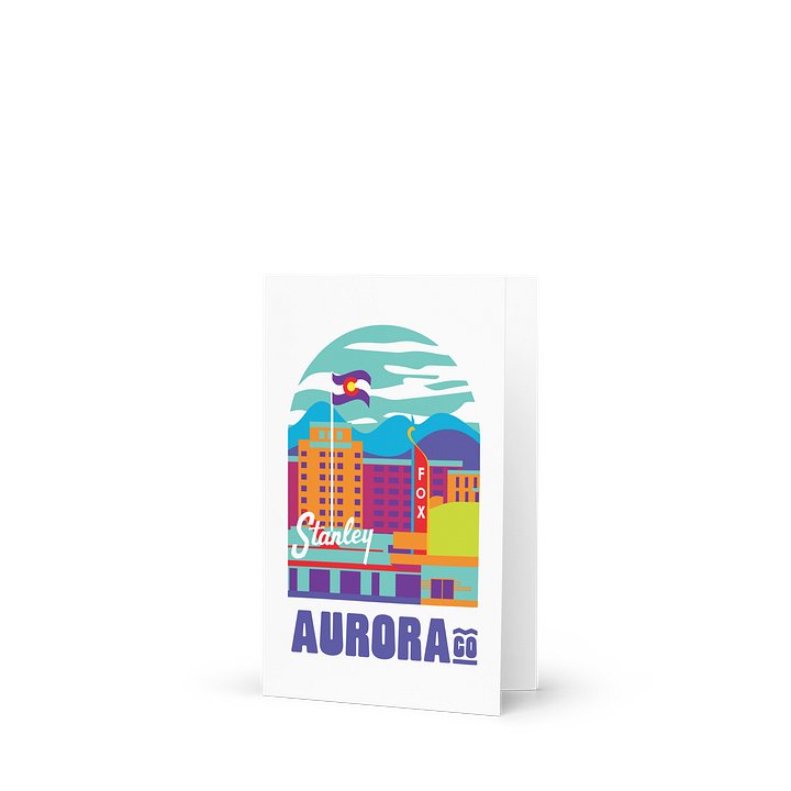Aurora Cityscape Greeting Card (Multicolor) product image (1)