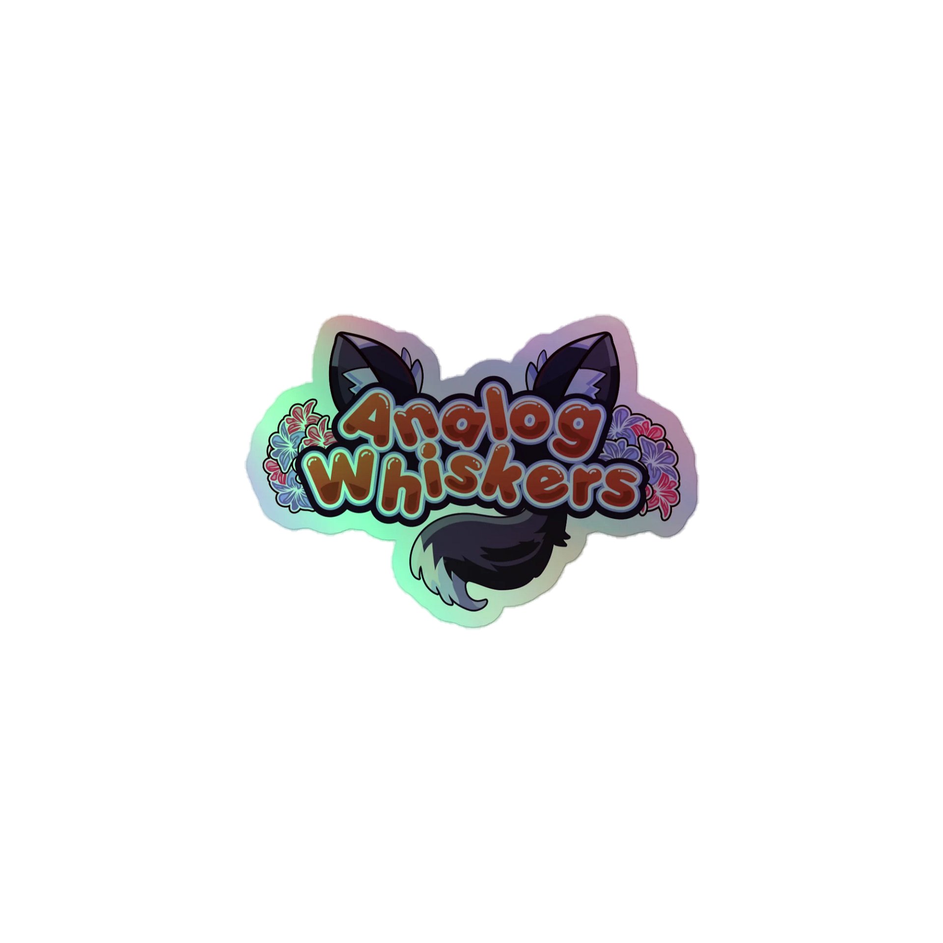 Holographic Analog Whiskers Sticker product image (1)