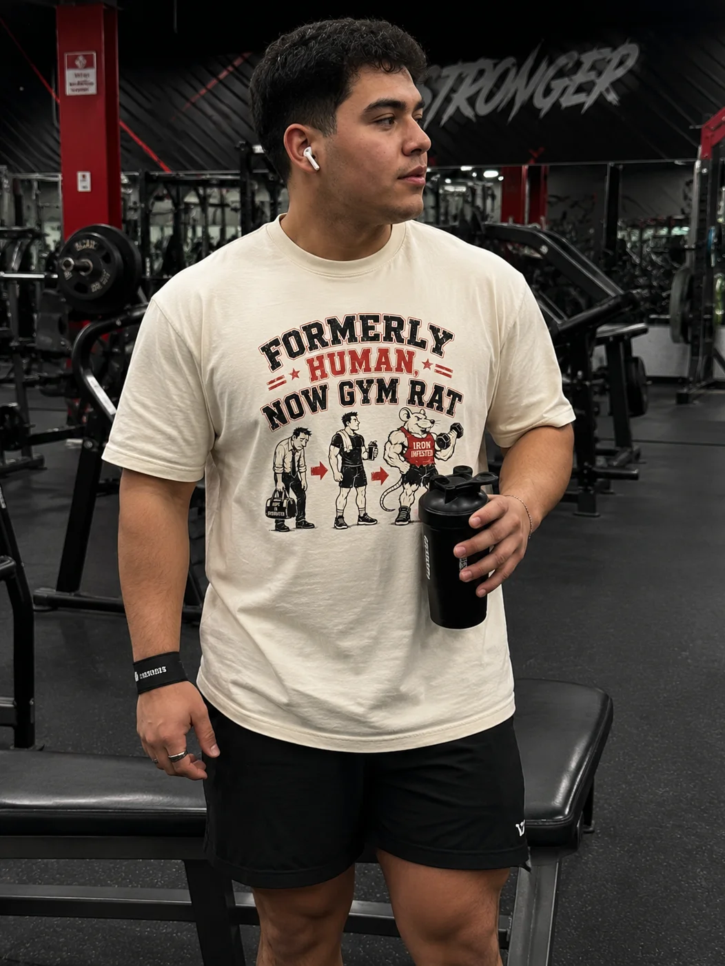 Formerly Human, Now Gym Rat Tee product image (1)