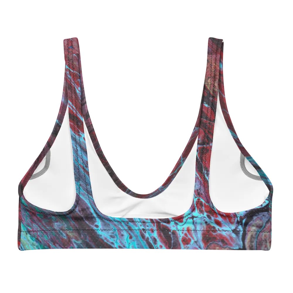 Crimson Tide - All-Over Print Recycled Padded Bikini Top product image (1)