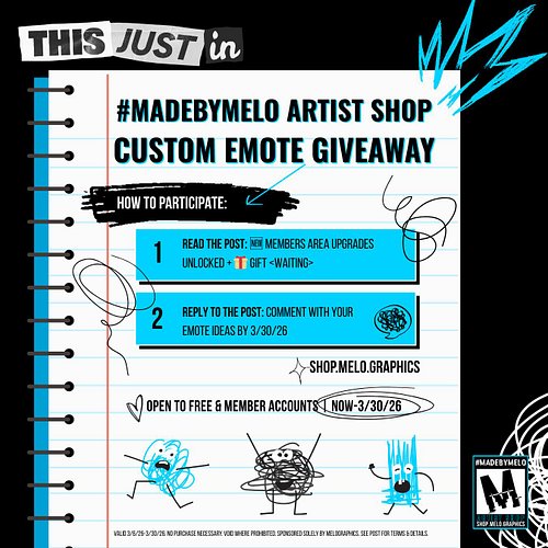 BIG updates and exclusives are live in the #MadeByMELO Artist Shop💎✨

I’ve added new profile badges, Discord perks, and a cle...