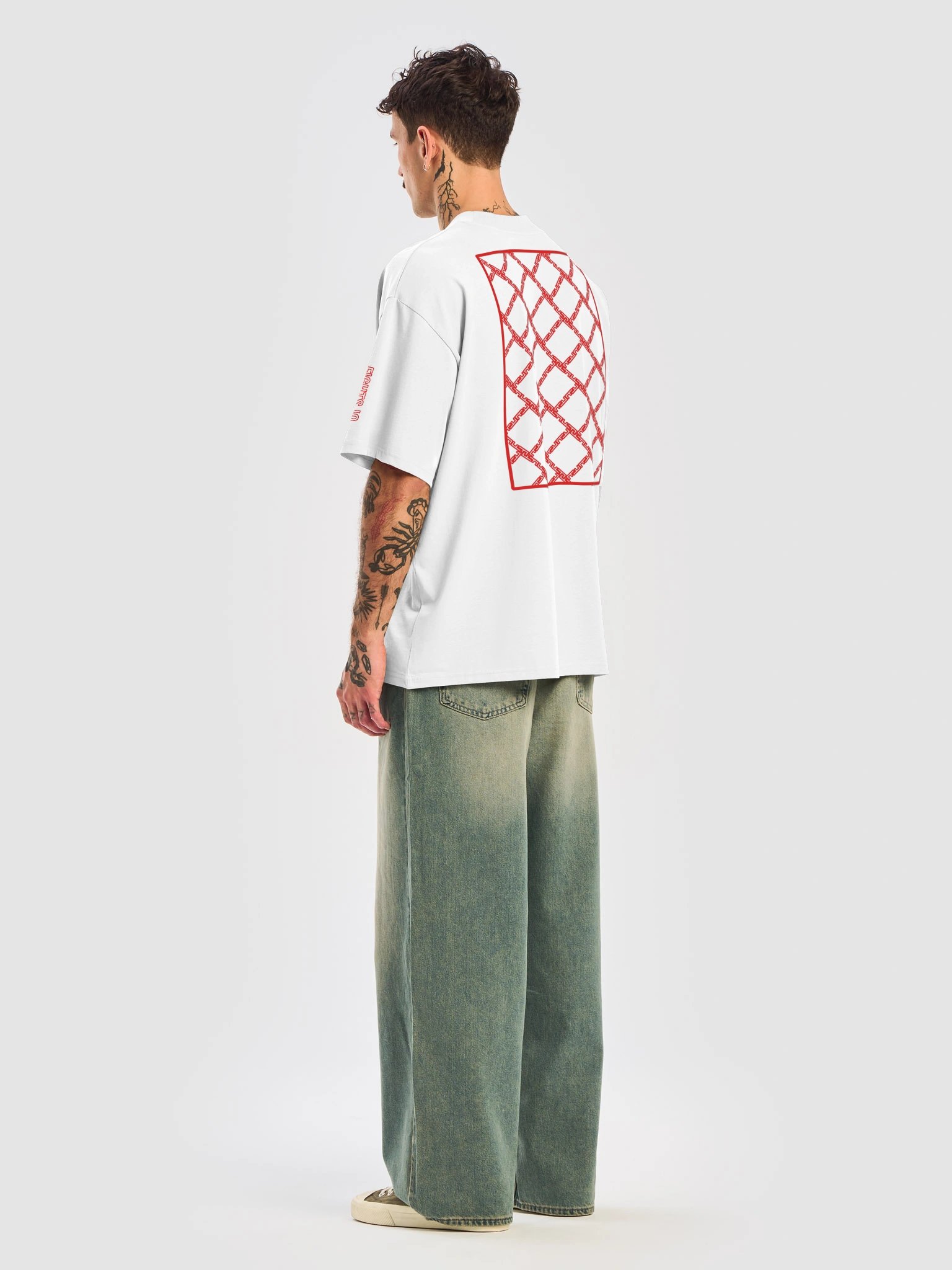 HALOGEN White/Red Oversize Tee (Cornerman Edition) product image (8)