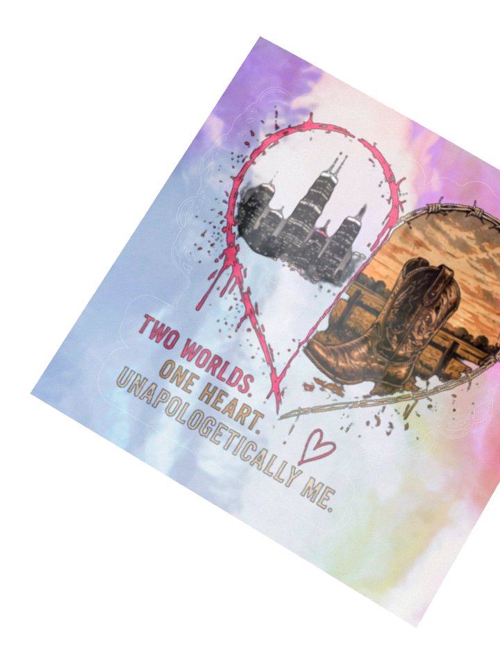 Two Worlds, One Heart — Holographic Kiss-Cut Sticker Sheet product image (4)