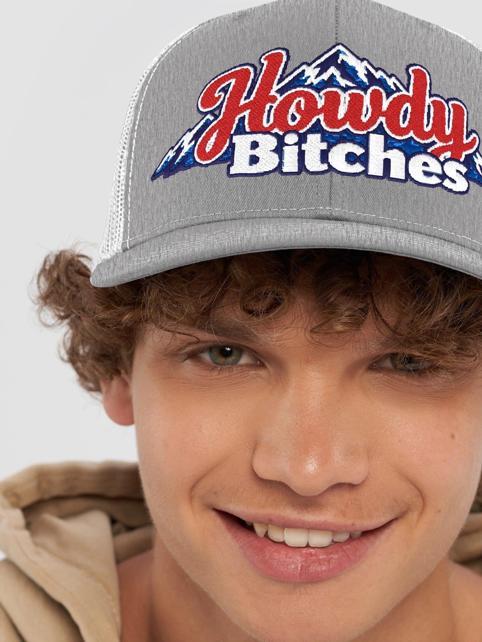 Ashholes Howdy Bitches Mountain Trucker Hat product image (8)