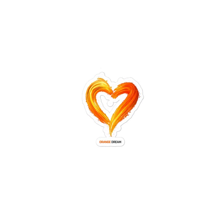 Orange Dream Heart Sticker product image (2)