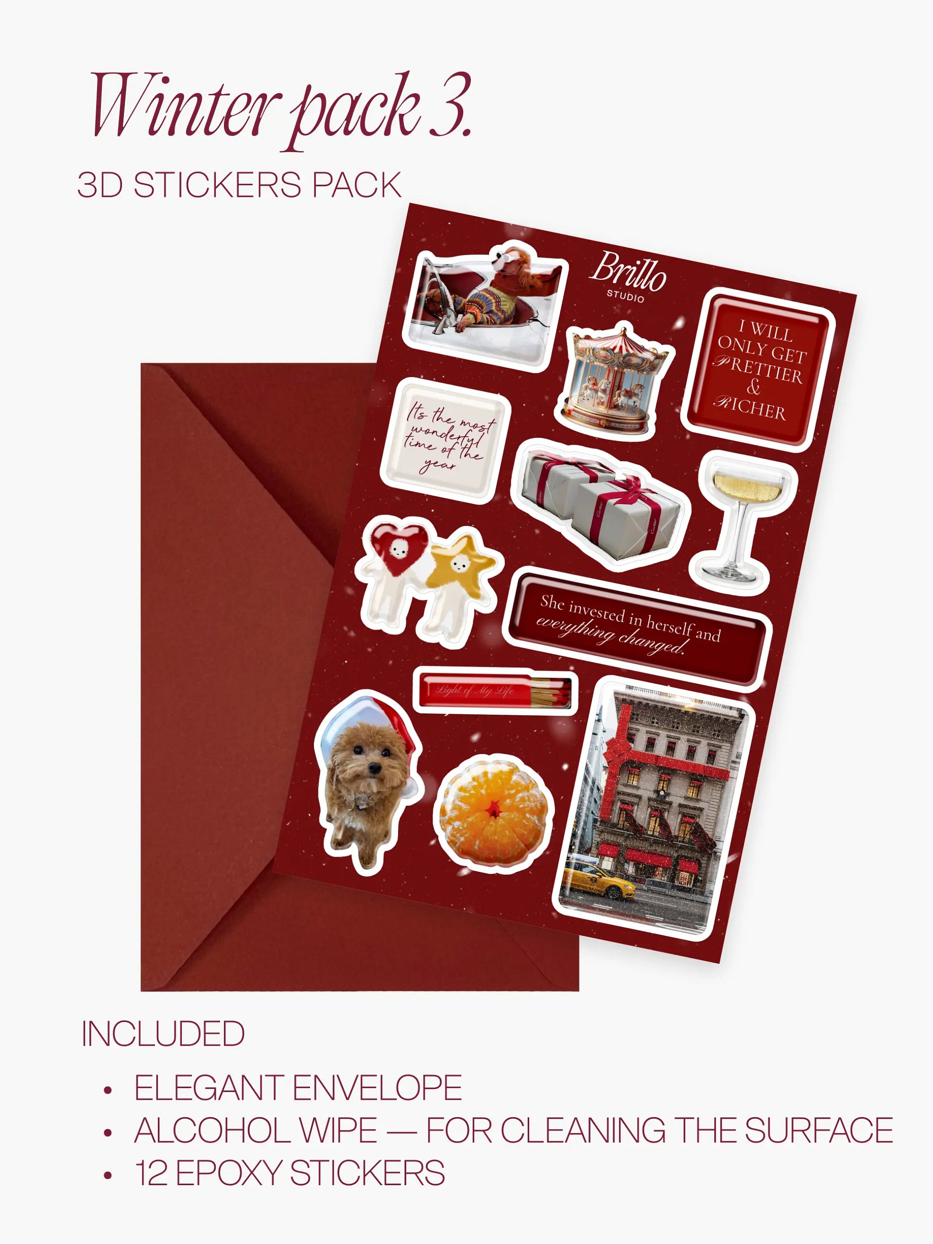 Christmas 3D Sticker Set #3 product image (4)