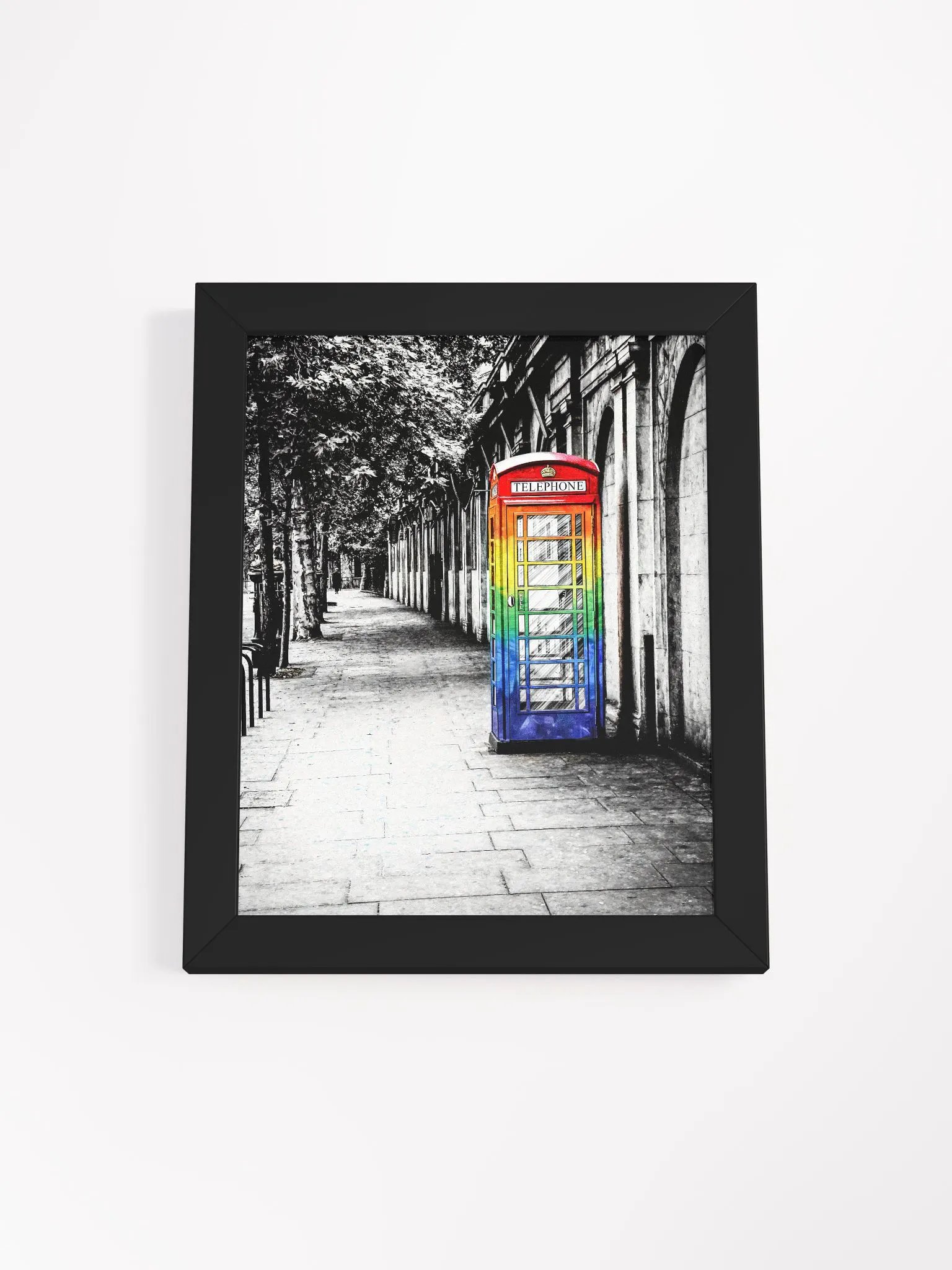 British Telephone Box - LGBTQ Pride Design Studio Framed Print product image (1)