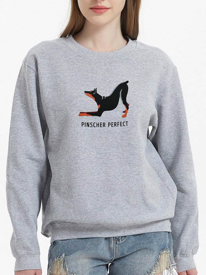 Pinscher Perfect Sweatshirt (Embroidered) of a Doberman Pinscher product image (2)