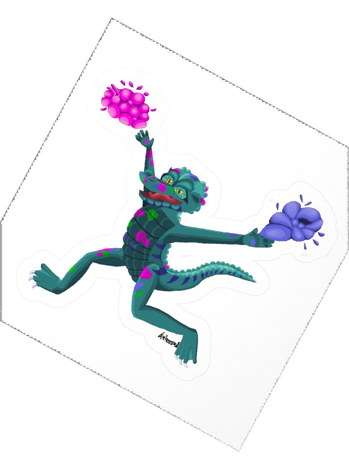 March 2026 Sticker "Happy Holi-gator" product image (6)