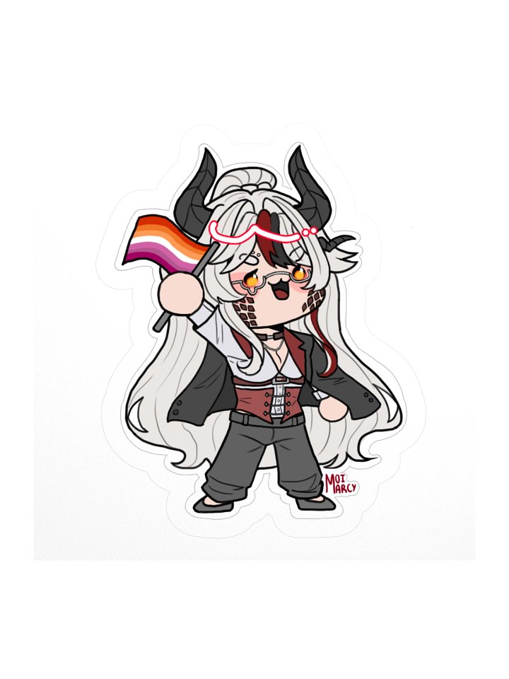 Kori Taicho Lesbian Flag Pride Sticker product image (3)
