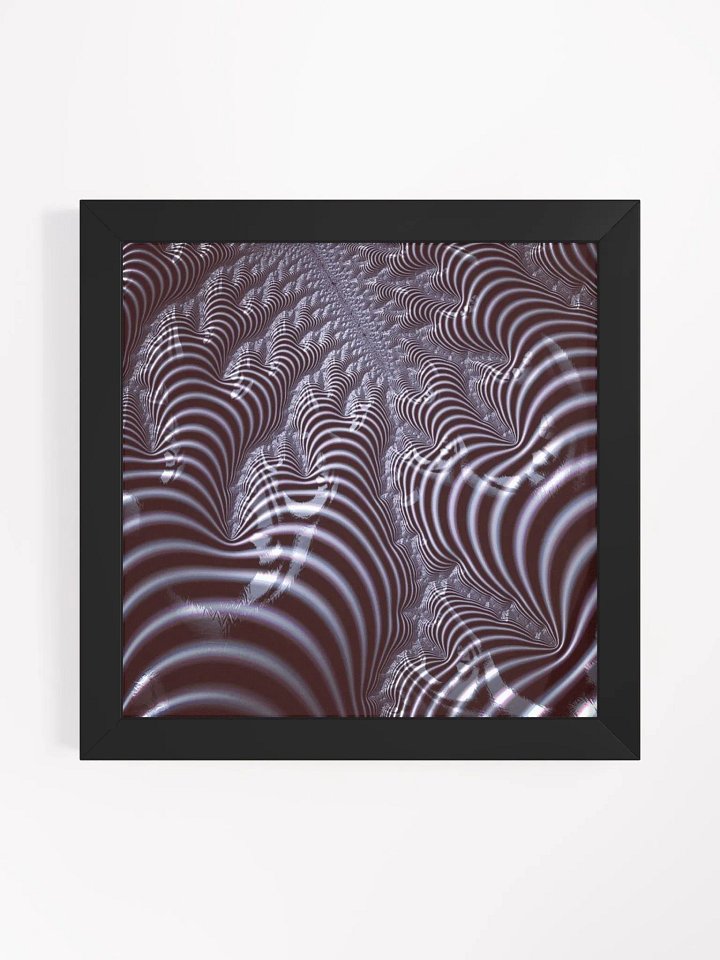 Black and White Spiral Fractal Framed Poster product image (1)